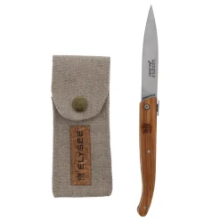 JEAN DUBOST COUTEAU LE POCHE COLLECTION ELYSEE MANCHE BOIS D'OLIVIER COFFRET><noscript><img width=