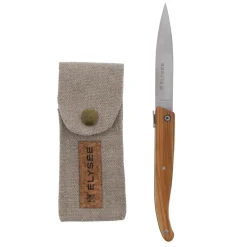 JEAN DUBOST COUTEAU LE POCHE COLLECTION ELYSEE MANCHE BOIS D'OLIVIER COFFRET><noscript><img width=