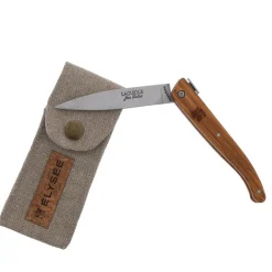 JEAN DUBOST COUTEAU LE POCHE COLLECTION ELYSEE MANCHE BOIS D'OLIVIER COFFRET><noscript><img width=