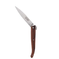 JEAN DUBOST COUTEAU LE POCHE MANCHE BOIS DE VIOLETTE+ETUI EN CUIR><noscript><img width=