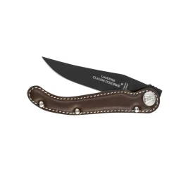 C DOZORME COUTEAU MANCHE CUIR MARRON LAME NOIRE> Couteaux Traditionnels·Couteaux Traditionnels|Couteaux Traditionnels·Couteaux Traditionnels