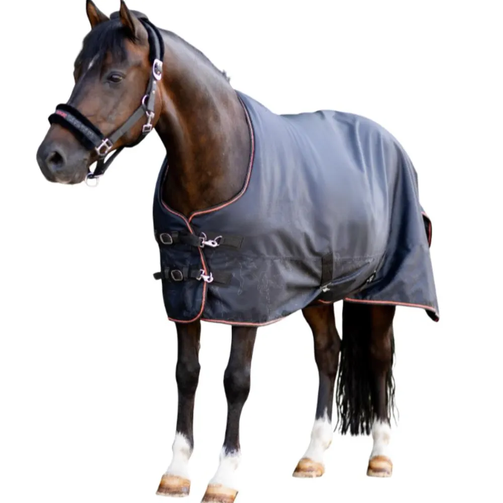 HORZE COUVERTURE IMPERMEABLE DOUBLE POLAIRE PONEY 0GR NOIR> Chemises Et Couvertures D'Extérieur·Chemises D'Extérieur