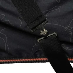HORZE COUVERTURE IMPERMEABLE DOUBLE POLAIRE PONEY 0GR NOIR><noscript><img width=