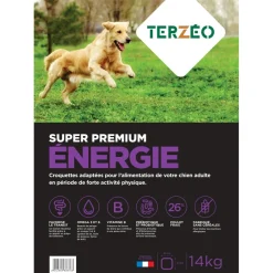 TERZEO VOS ANIMAUX CROQUETTE SUPER PREMIUM ENERGIE 14KG> Alimentation·Croquettes Chien Adulte Énergie|Alimentation·Croquettes Chien Adulte Énergie