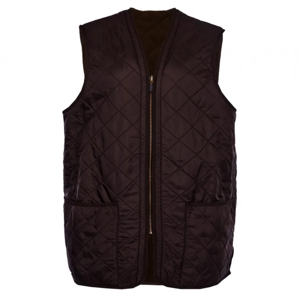 BARBOUR DOUBLURE POLARQUILT DARK BROWN>Homme Vêtements Barbour·Gilets Matelassés Barbour