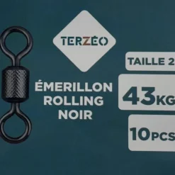 TERZEO PÊCHEURS EMERILLON ROLLING NOIR X10><noscript><img width=