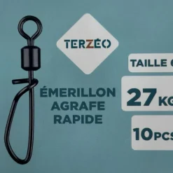 TERZEO PÊCHEURS EMERILLONS A AGRAFE RAPIDE X10><noscript><img width=