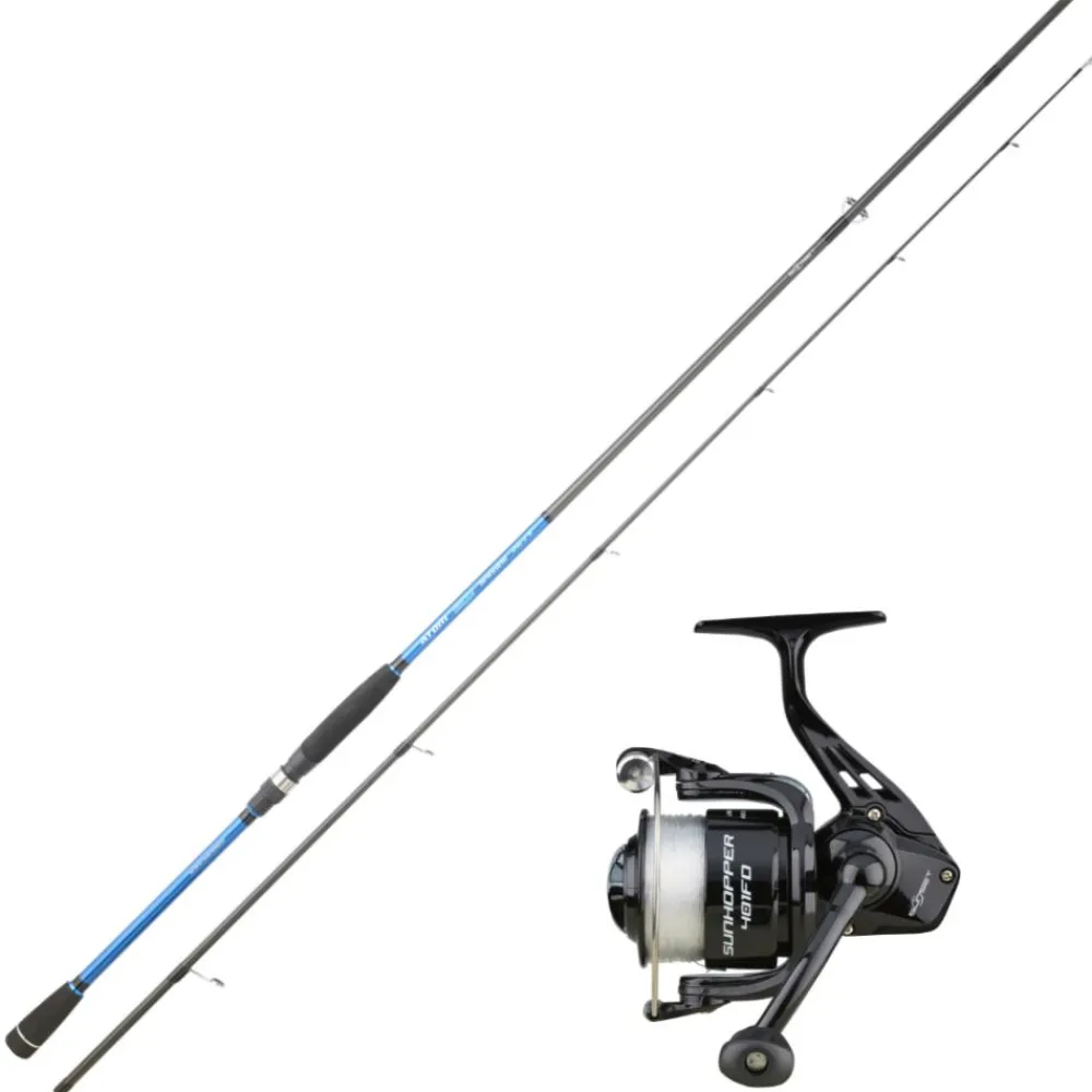 SUNSET ENSEMBLE MER ATOM 2,40M + MOULINET SUNHOPPER> Cannes Pêche En Bateau·Ensembles Et Cannes Leurres Spinning