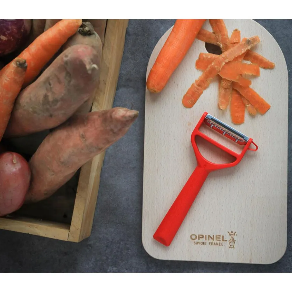 OPINEL EPLUCHEUR 2 LAMES T DUO ROUGE> Couteaux De Cuisine·Couteaux De Cuisine Opinel