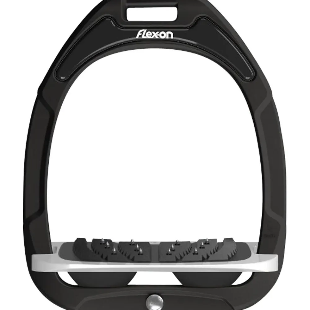 FLEX ON ETRIER COMPOSITE NOIR PLANCHE GRIS ELASTO NOIR> Equipements De La Selle·Étriers Flex'On