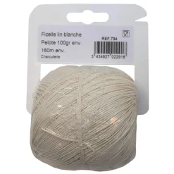 LE PRATIQUE FICELLE LIN BLANC CHARCUTERIE 100GR 160M> Accessoires Pour La Découpe·Crochets Et Ficelles De Boucher|Accessoires Pour La Découpe·Crochets Et Ficelles De Boucher
