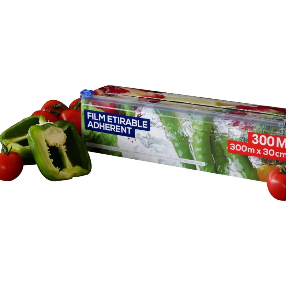 FILM ETIRABLE ALIMENTAIRE 300MX0.30M> Conservation·Films Alimentaires, Aluminium Et Barquettes