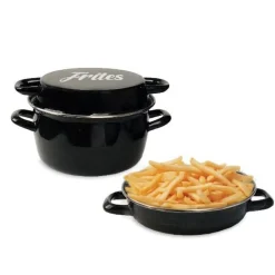 BAUMALU FRITEUSE + PLAT DE SERVICE EN EMAIL> Ustensiles Cuisine Et Plats De Cuisson·Friteuses Et Coupe-Frites