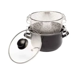 BAUMALU FRITEUSE TOUS FEUX NOIR PANIER ET COUVERCLE INCLUS> Ustensiles Cuisine Et Plats De Cuisson·Friteuses Et Coupe-Frites