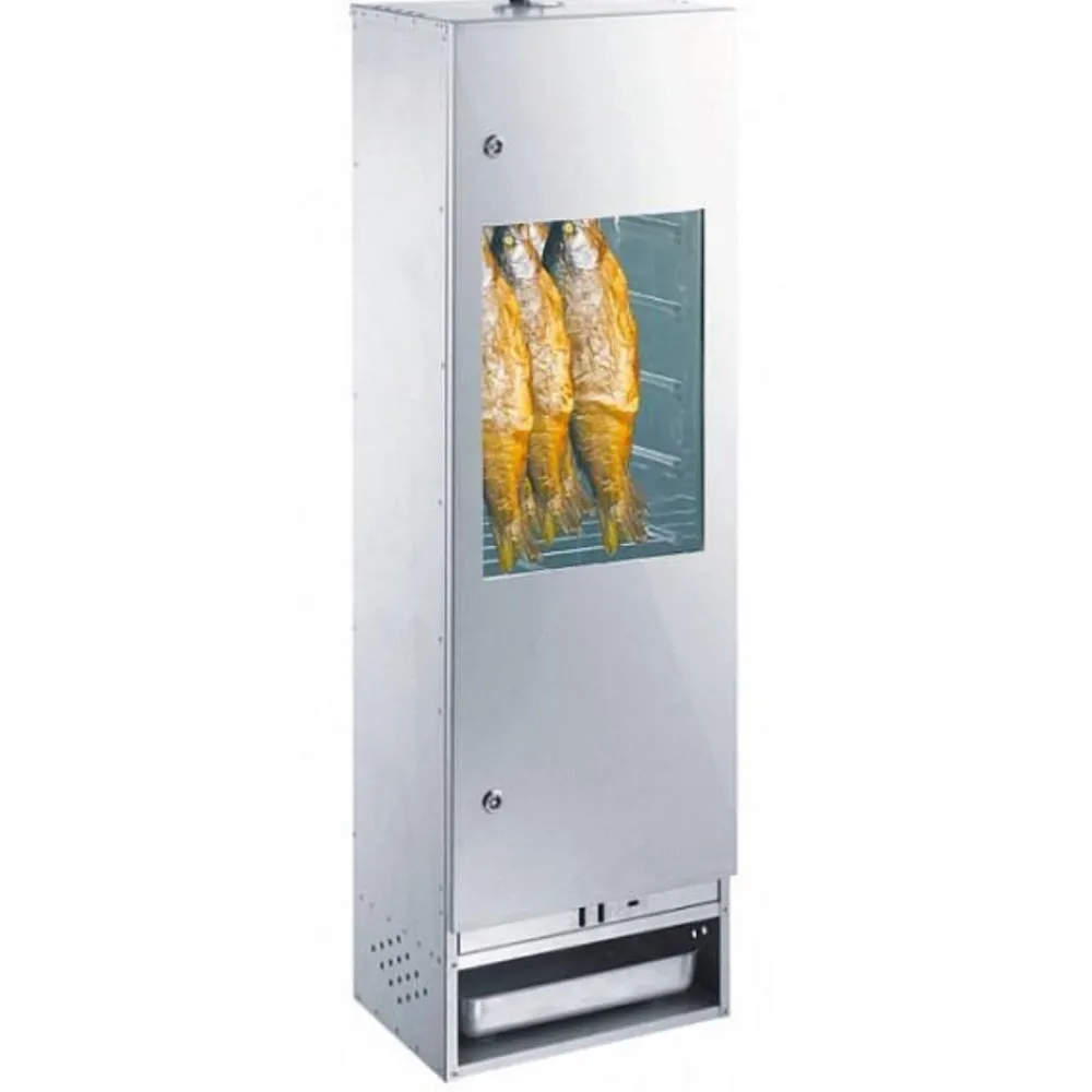 PEETZ FUMOIR EN ACIER ALUMINE AVEC PORTE VITREE H120 CM> Fumaison·Fumoirs Métalliques Et Inox