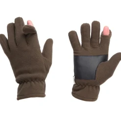 TREELAND GANTS POLAIRE MARRON><noscript><img width=