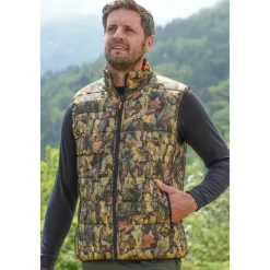 PERCUSSION GILET CHASSE WARM REVERSIBLE>Homme Vêtements & Accessoires Blaze·Gilets De Chasse Epi Orange Fluo