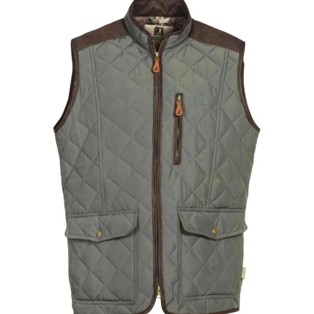 PERCUSSION GILET DE CHASSE CHAUD HOMME STALION KAKI>Homme Vestes & Manteaux De Chasse·Gilets Chauds