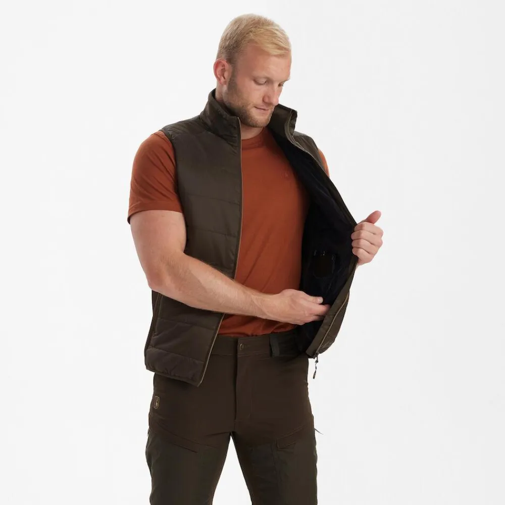 DEERHUNTER GILET HEAT PADDED WOOD>Homme Vêtements De Chasse Chauffants·Gilets Chauffants