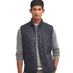 BARBOUR GILET MATELASSE NEW LOWERDALE NAVY><noscript><img width=