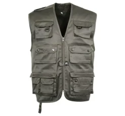 IDAHO GILET REPORTER KAKI>Homme Vestes Et Gilets·Gilets Reporters