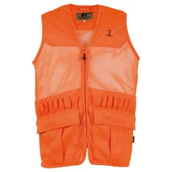 PERCUSSION GILET SAVANE FILET BLAZE>Homme Vêtements & Accessoires Blaze·Gilets De Chasse Epi Orange Fluo