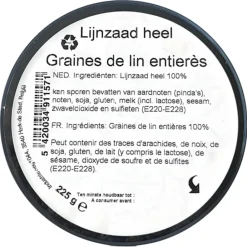ALL NUTS GRAINES DE LIN ENTIERES 0.225KG> Faire Son Pain·Préparation À Pain Et Brioche