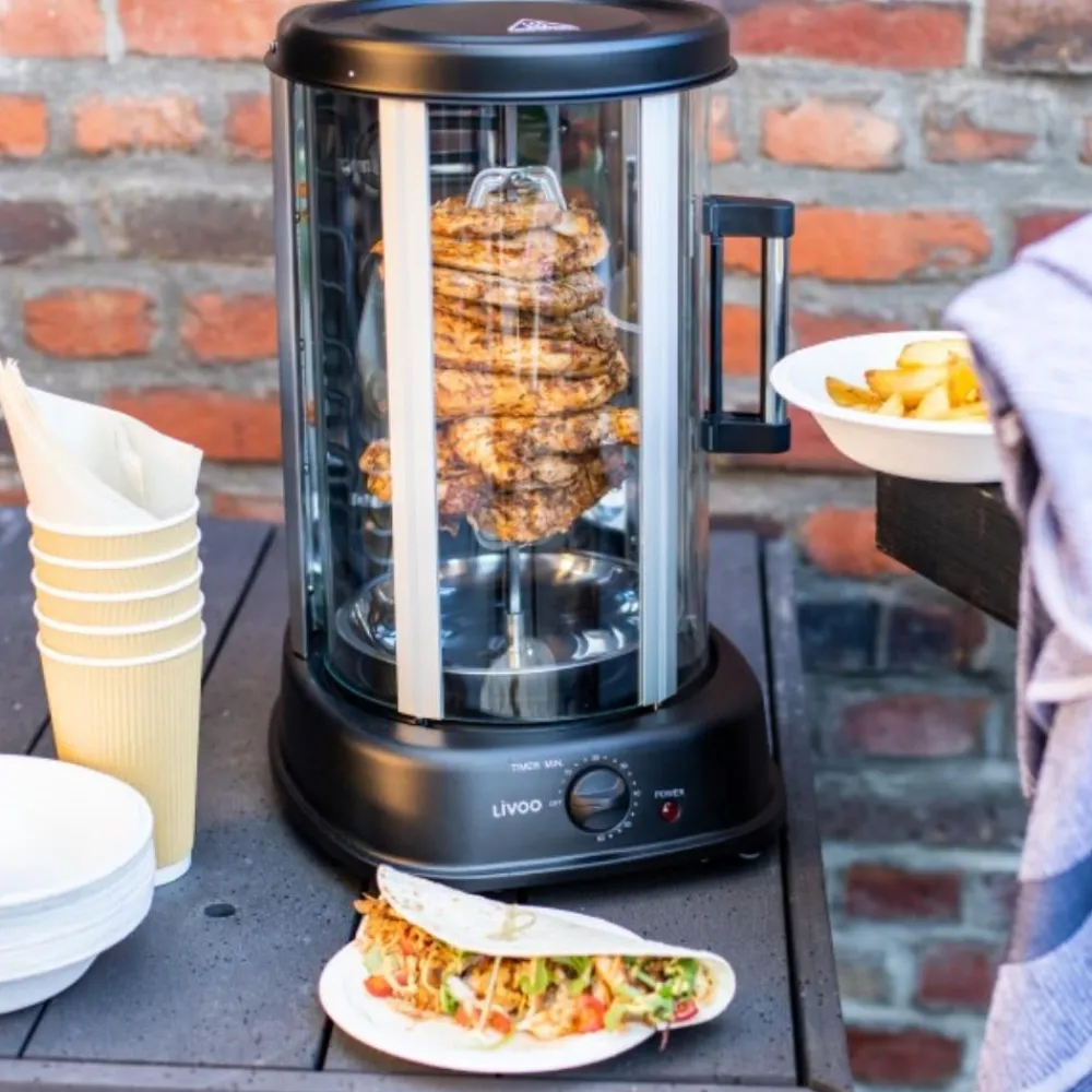 LIVOO GRILL VERTICAL POUR VOLAILLE ET VIANDE> Ustensiles Cuisine Et Plats De Cuisson·Appareils À Raclette Et Planchas