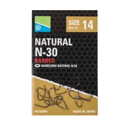 PRESTON HAMECONS COUP NON MONTES NATURAL N-30 X15> Montage Des Lignes·Hameçons Coup
