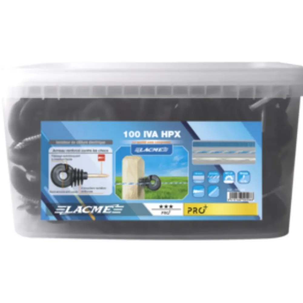 LACME ISOLATEURS SEAU IVA X100> Isolateurs De Clôture·Isolateurs Fil Et Cordelette Pour Piquets Bois|Isolateurs De Clôture·Isolateurs Fil Et Cordelette Pour Piquets Bois