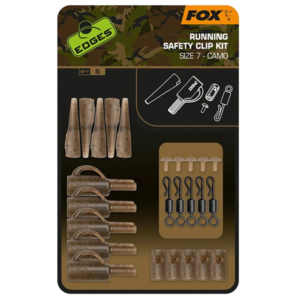 FOX KIT MONTAGE CAMO RUNNING SAFETY CLIP> Accessoires De Montage Carpe·Accessoires De Montage Fox