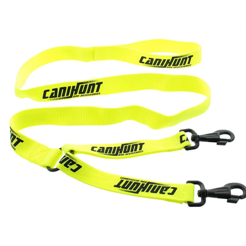 CANIHUNT LAISSE COUPLEUR HUNTER 1,2M JAUNE> Colliers, Laisses Et Harnais·Coupleurs|Colliers, Laisses Et Harnais·Coupleurs