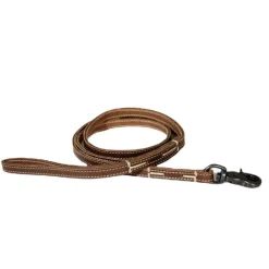 LAISSE SURPIQUEE 200CM COGNAC> Colliers, Laisses Et Harnais·Laisses Cuir|Colliers, Laisses Et Harnais·Laisses Cuir