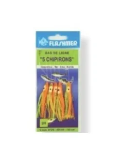FLASHMER LIGNE 5 CHIPIRONS 6 CM 2/0> Bas De Ligne Mer Bateau·Bas De Ligne Raglous Et Lançons