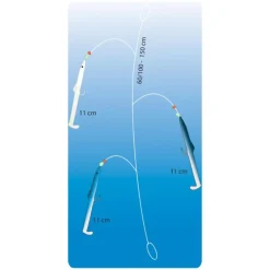FLASHMER LIGNE 3 LANCONS 11 CM ASSORTIS> Bas De Ligne Mer Bateau·Bas De Ligne Raglous Et Lançons