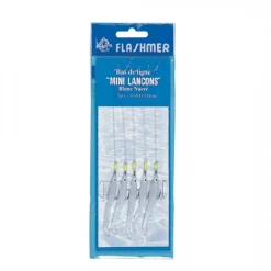 FLASHMER LIGNE 5 MINI LANCONS BLANC NACRE> Bas De Ligne Mer Bateau·Bas De Ligne Raglous Et Lançons