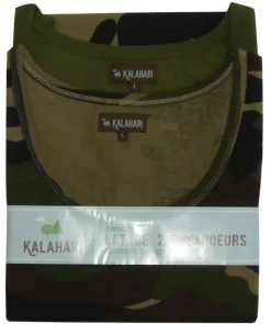 KALAHARI LOT DE 2 DEBARDEURS UNIS ET CAMO CE>Homme Vêtements Militaires·T-Shirts Militaires