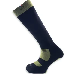 LA CHAUSSETTE DE FRANCE MI BAS BROCHET KAKI NOIR> Chaussettes Et Semelles·Chaussettes Hautes|Chaussettes Et Semelles·Chaussettes Hautes
