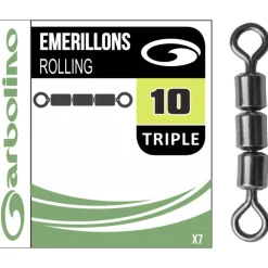 GARBOLINO MICRO EMERILLONS ROLLING TRIPLE> Accessoires De Montage Truite·Émerillons Truite