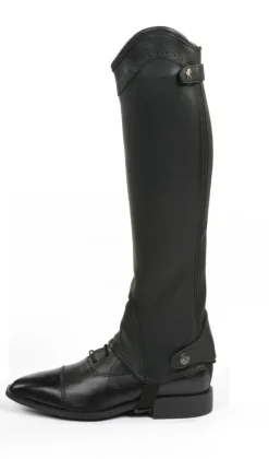 LAMICELL MINI-CHAPS CLASSIC CUIR NOIR> Chaussant D'Équitation Adulte·Mini-Chaps Adulte