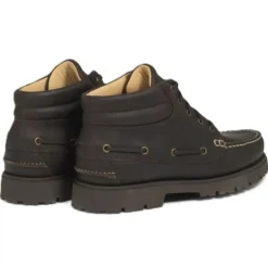 AIGLE MOCASSIN BATEAU CRANTE TARMAC MID MARRON><noscript><img width=