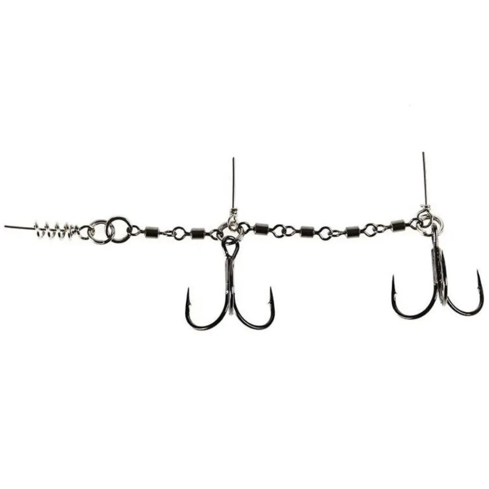 LUCKY JOHN MONTAGE STINGER POWER CHAIN 45KG 2/0 1/0> Leurres Souples Carnassiers·Leurres Souples Lucky John