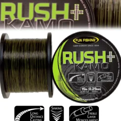FUN FISHING NYLON RUSH CAMO 1000M> Accessoires De Montage Carpe·Nylons Carpe