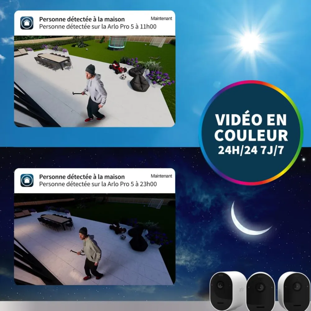 ARLO PACK 2 CAMERAS PRO 5 SPOTLIGHT> Caméras De Surveillance·Caméras De Surveillance|Caméras De Surveillance·Caméras De Surveillance