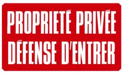 KROMA PANNEAU ALU PROP.PRIV.DEF.D'ENTRER> Panneaux Signalétiques·Panneaux Signalétiques Divers|Panneaux Signalétiques·Panneaux Signalétiques Divers