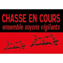 TERZEO VOS ANIMAUX PANNEAU CHASSE EN COURS 60*40> Panneaux Signalétiques·Panneaux Signalétiques De Battue|Panneaux Signalétiques·Panneaux Signalétiques De Battue