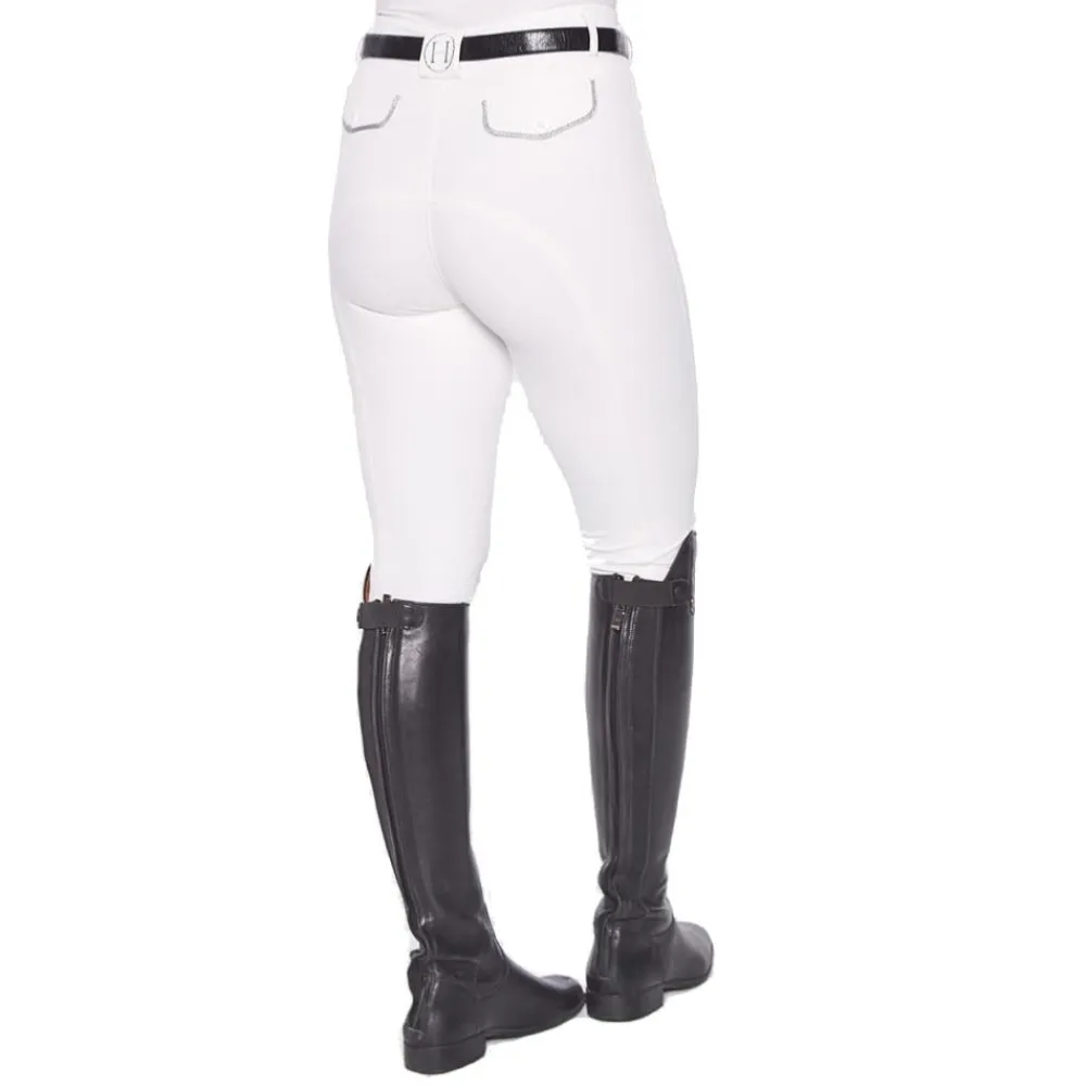 HARCOUR PANTALON JALTIKA FEMME BLANC>Femme Vêtements De Compétition Femme·Pantalons Équitation Compétition Femme