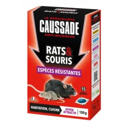 CAUSSADE PATE RATICIDE SOURICIDE 150G> Lutte Contre Les Rongeurs·Souricides Et Raticides Pâte Et Bloc