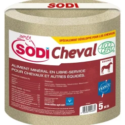 SODI PIERRE A SEL CHEVAL 5KG> Aliments Complémentaires·Blocs Et Pierres À Sel|Compléments Alimentaires·Blocs Et Pierres À Sel