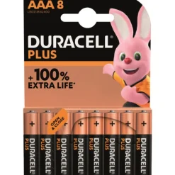 DURACELL PILE AAA/LR03 100% + X8> Piles Et Batteries·Piles|Éclairage·